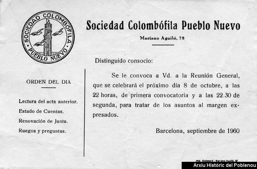 04731 Societat Colombòfila 1960