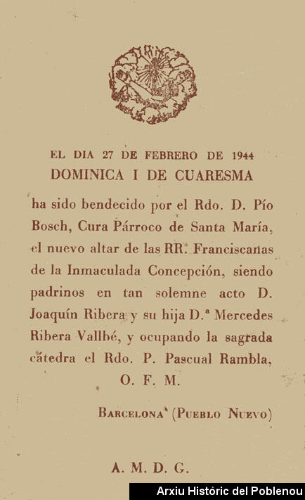 07222 Estampa altar 1944
