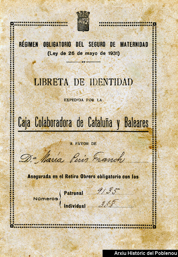 15723 seguro de maternidad 1931 - còpia