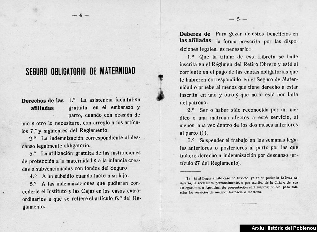 15725 seguro de maternidad 1931