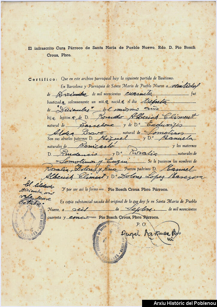 17851 Santa Maria del Poblenou 1945