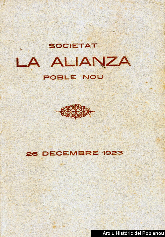 19921 Societat Aliança del Poblenou 1923