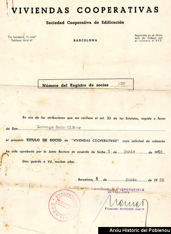 21335 Viviendas cooperativas 1956