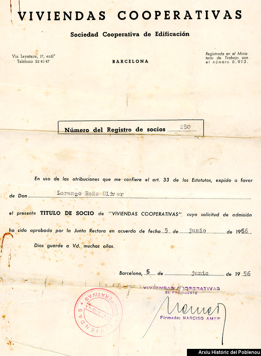 21335 Viviendas cooperativas 1956