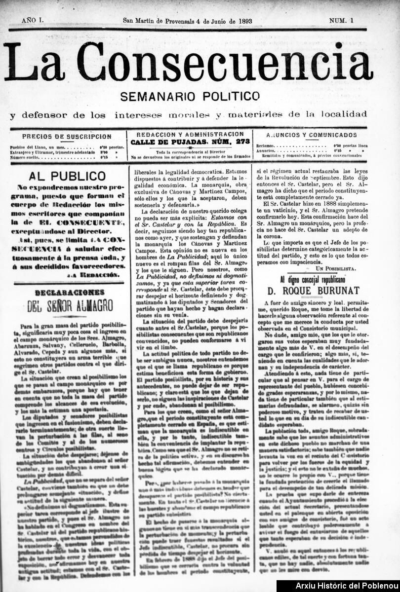 21525 LA CONSECUENCIA 1893