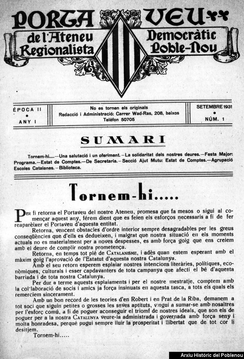 21526 ATENEU DEMOCRATIC REGIONALISTA 1931