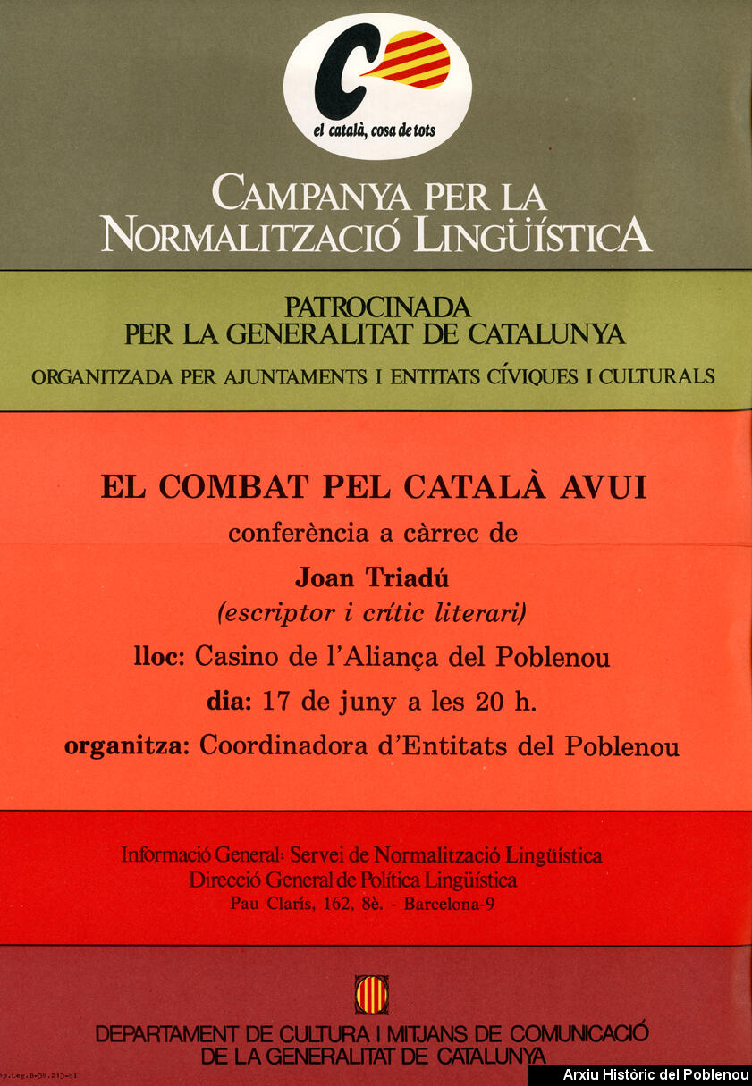 22099 El combat pel català avui 1985