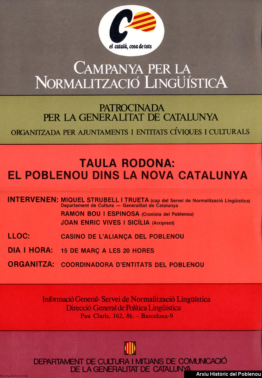 22100 El Poblenou dins la nova Catalunya 1984