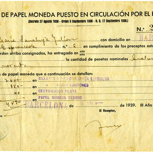 08433 Fondo papel moneda 1939