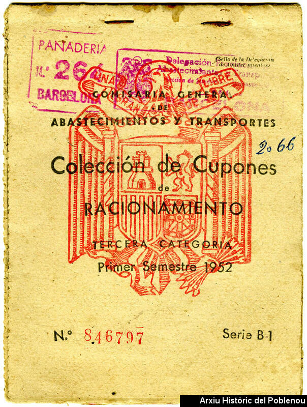 08848 Cupones de racionamiento 1952