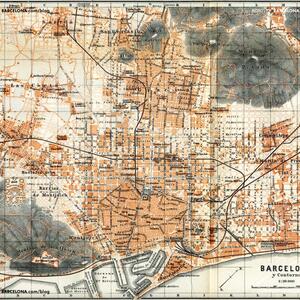 07291 Plano de barcelona 1900