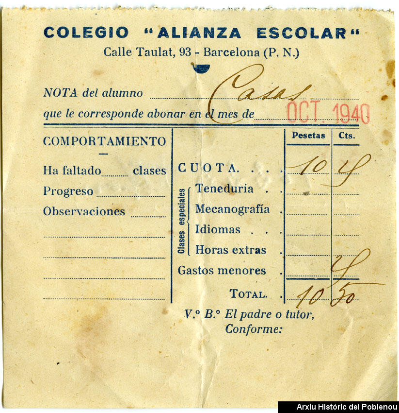 08056 Alianza Escolar 1940
