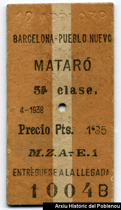15378 Bitllet MZA 1938