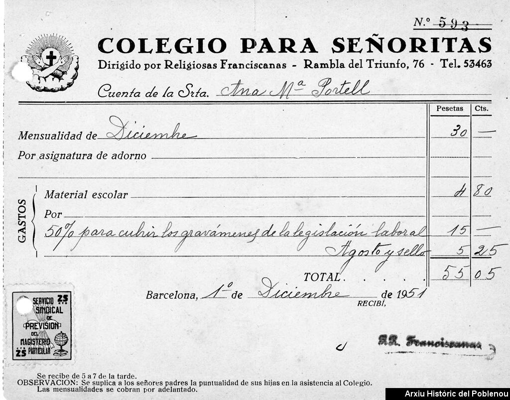 16193 Colegio para señoritas 1951