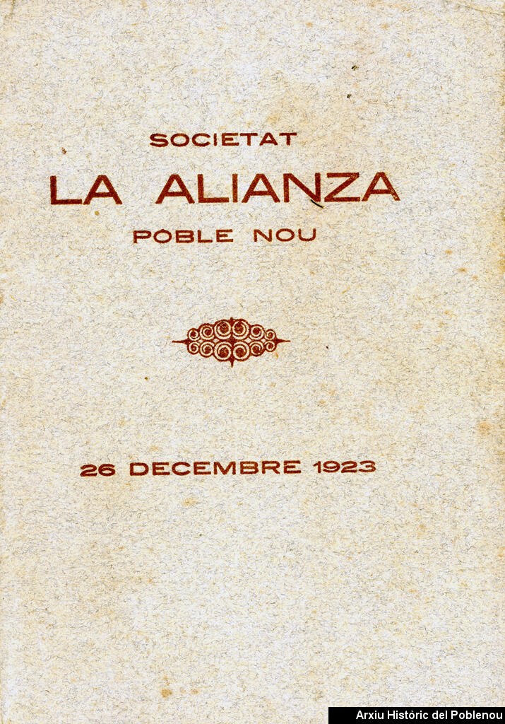 19921 Societat Aliança del Poblenou 1923