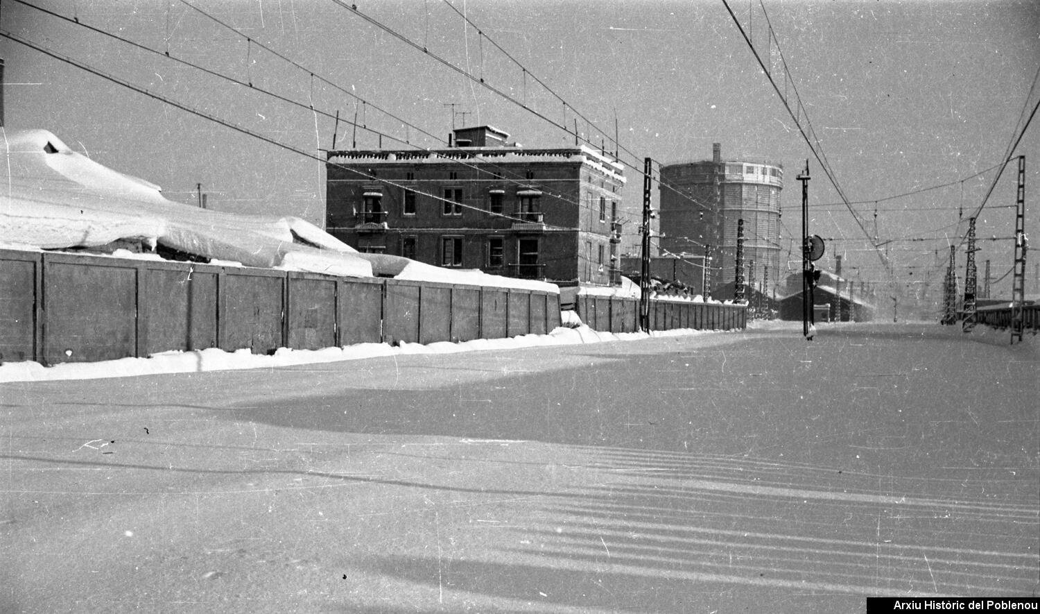 20073 Estació Poblenou nevada 1962
