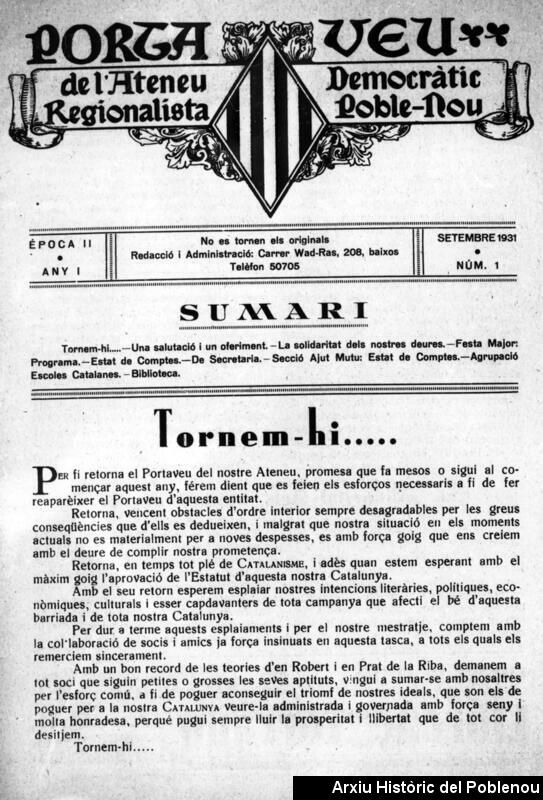 21526 ATENEU DEMOCRATIC REGIONALISTA 1931