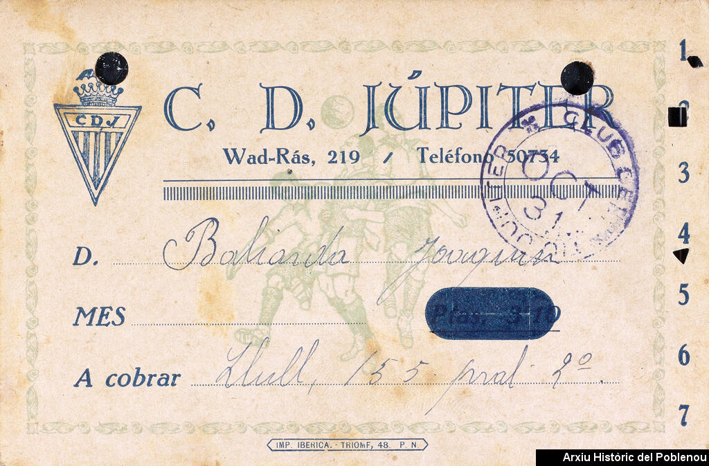 21569 Club Deportiu Júpiter 1931