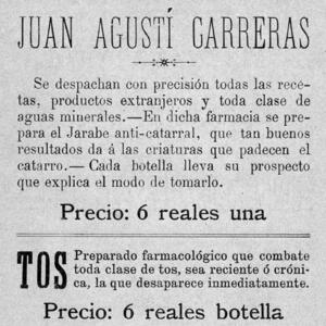 07849 Anunci Agustí Carreras 1888