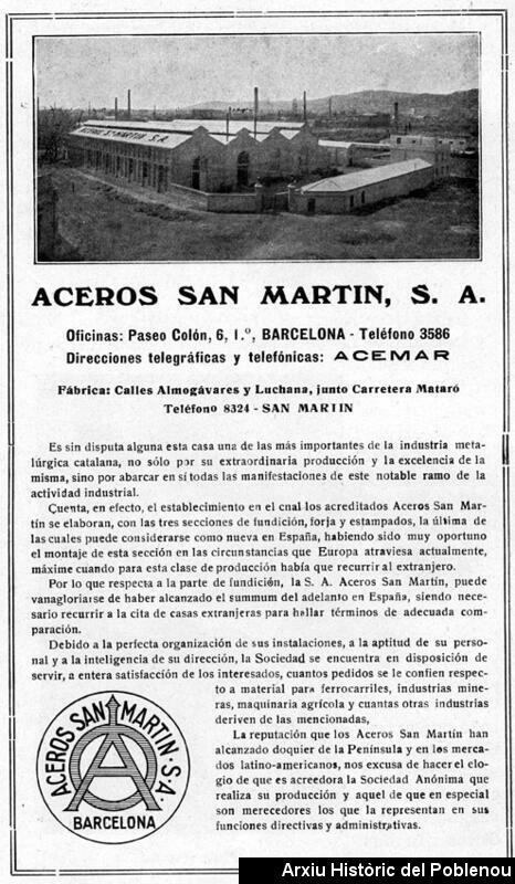 09336 Aceros San Martín 1916
